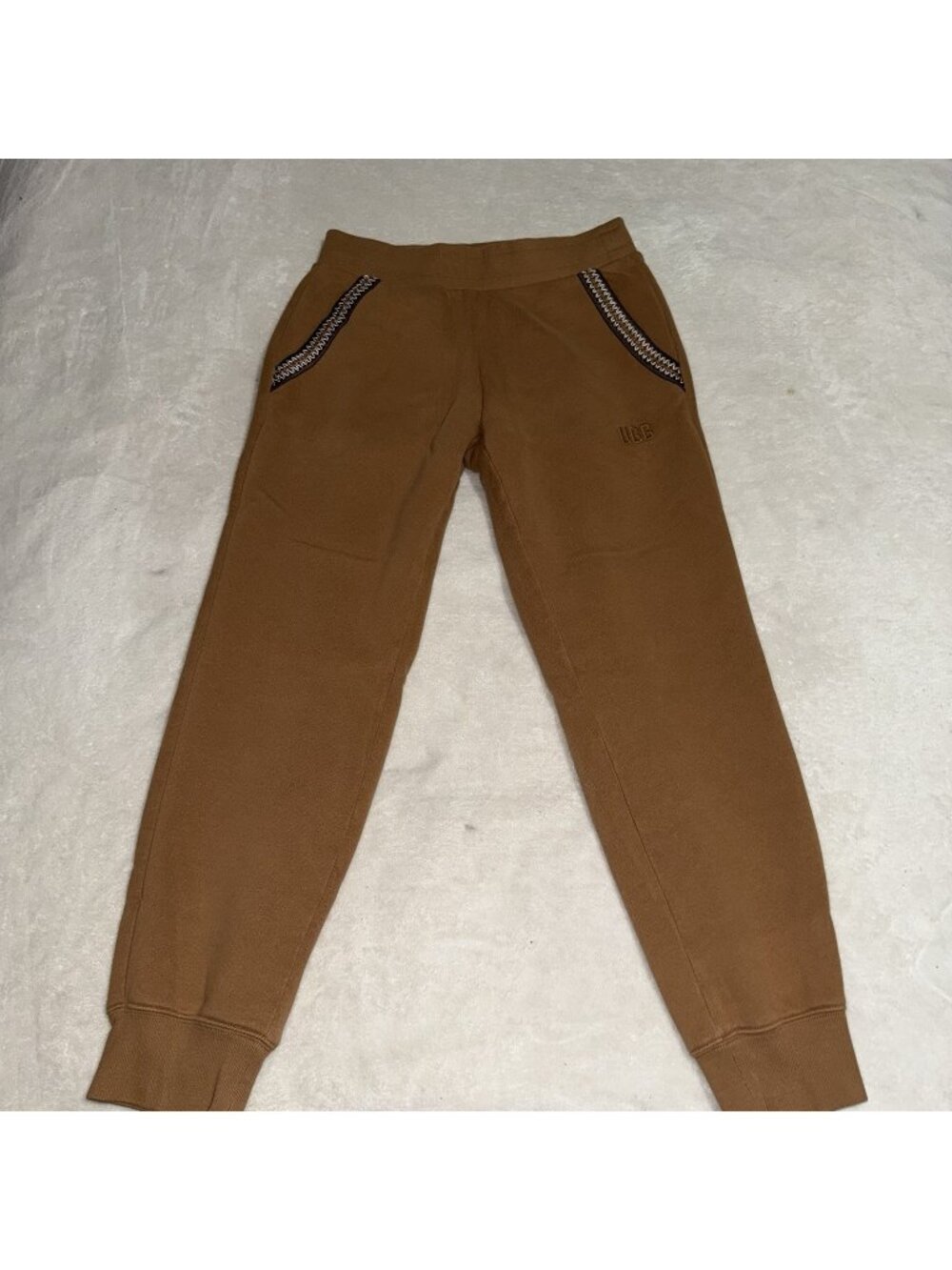 UGG Evren Bonded Pants Fleece Drawstring Waist Joggers Color Chestnut Brown Sz S